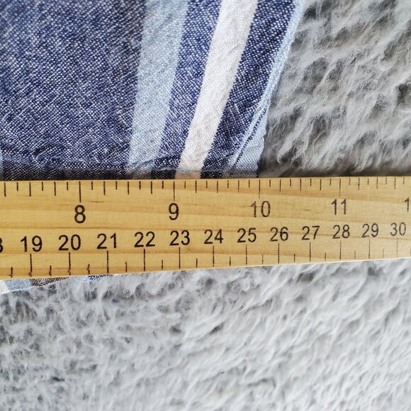 Lane Bryant Pants Womens Size 20 Blue Striped Clam Digger Capri - Picture 7 of 9